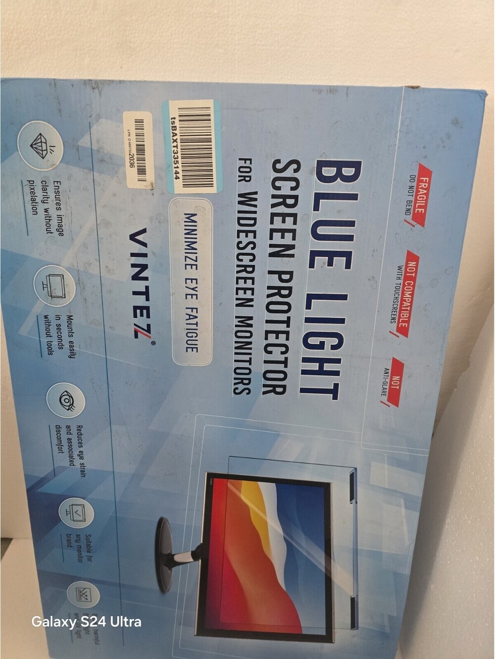 21.5” Privacy Screen Filter 2-Pack Anti Glare Blue Light for 16:9 Monitor Shield